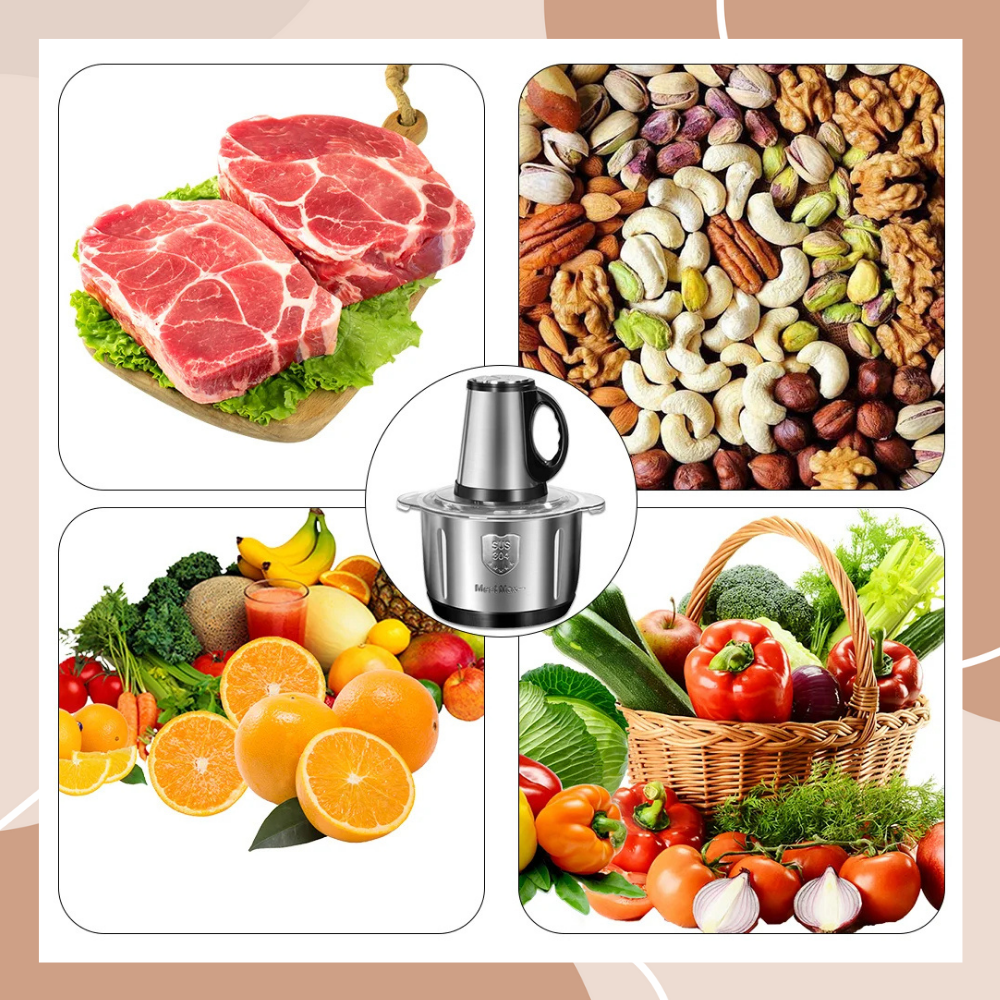 MegaMince 5L – Electric Meat & Vegetable Stainless Steel Food Processor
