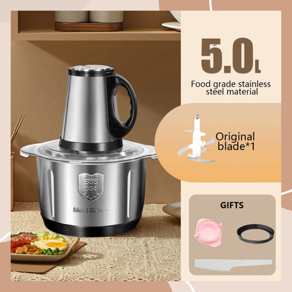 MegaMince 5L – Electric Meat & Vegetable Stainless Steel Food Processor