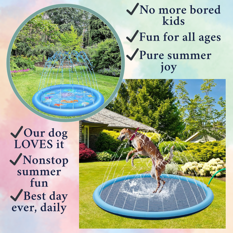 SplashNest™ – Kids & Pets Water Fun Pad