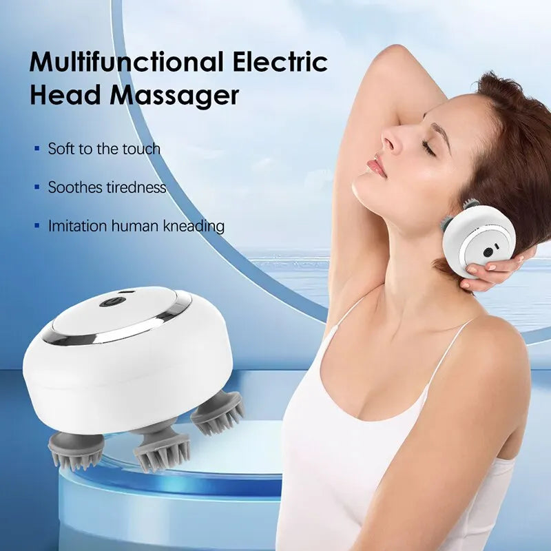 Electric AuraCalm Head Bliss with 4 Massage Heads